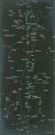 Lot #8245 John Young's Apollo 11 Training-Used Star Chart - Image 1