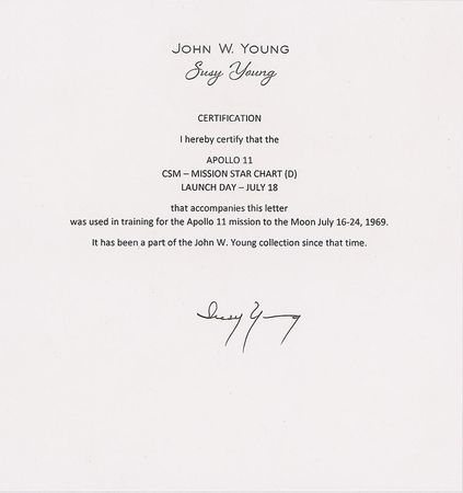 Lot #8245 John Young's Apollo 11 Training-Used Star Chart - Image 2