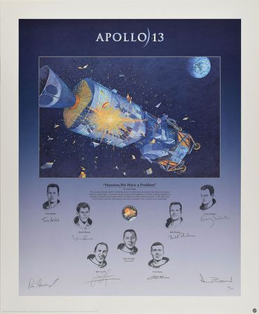 Lot #8255  Apollo 13 Cast and Crew Signed Print - Image 1
