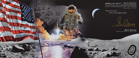 Lot #8510  Apollo 17 Display - Official NASA Artists Proof, Commissioned & Signed by Gene Cernan - Image 2