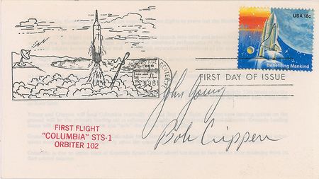 Lot #8625  STS-1 Signed Cover