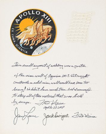 Lot #8288  Apollo 13 Flown Lunar Module Netting