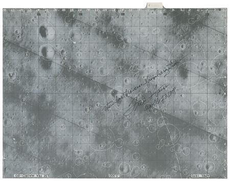 Lot #8290  Apollo 13 Lunar Surface Training Maps Signed by Fred Haise - Image 1