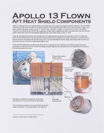 Lot #8261  Apollo 13 Flown Aft Heat Shield Components - Image 2