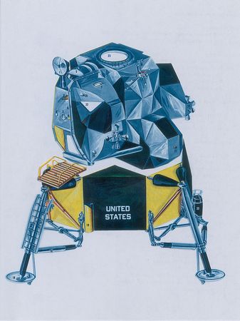 Lot #8144  NASA/Grumman Apollo Lunar Module Transgraphic Brochure - Image 1