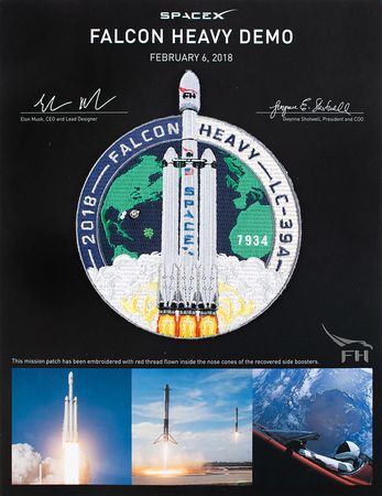 Lot #8684  SpaceX Flown Falcon Heavy Demo Patch
