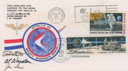 Lot #8339 Dave Scott's Apollo 15 Lunar Surface-Flown Sieger Crew-Owned Cover - Image 1