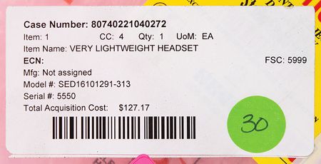 Lot #8667  STS-131 Flown Very Lightweight Headset - Image 4
