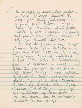 Lot #8372 Wernher von Braun Handwritten Manuscript - Image 4