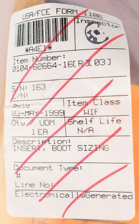 Lot #8643  Space Shuttle EMU Suit Boot Sizing Insert Toe Cap Assemblies (2) - Image 9