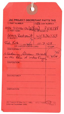 Lot #8652  Space Shuttle Phase VI Glove Restraint - Image 7