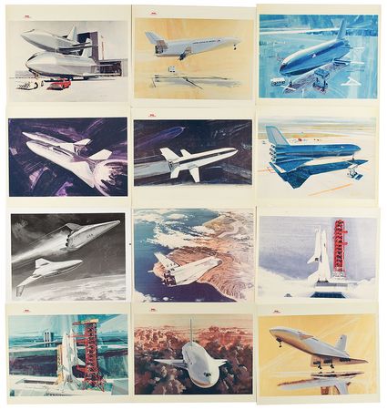 Lot #8613  Space Shuttle Group of (23) Early Conceptual Photographs - Image 1