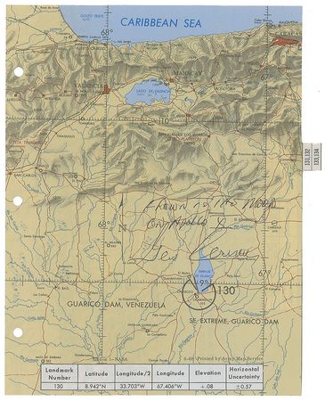 Lot #8155  Apollo 10 Flown Earth Map - Image 1