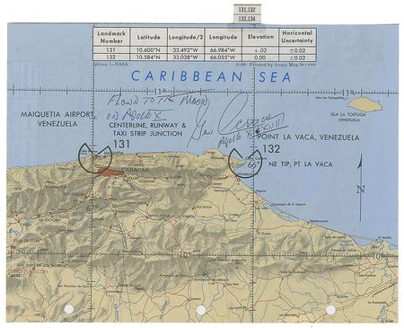 Lot #8155  Apollo 10 Flown Earth Map - Image 2