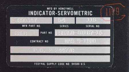 Lot #8314  Apollo Lunar Module Servometric CO2 Pressure Meter - Image 4