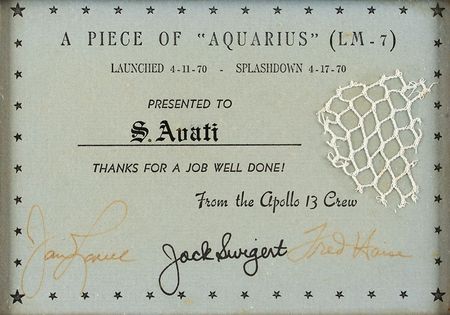 Lot #8289  Apollo 13 Flown Lunar Module Netting - Image 1
