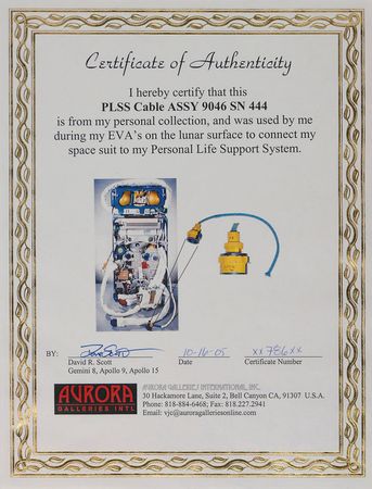 Lot #8335  Apollo 15 Flown PLSS Cable - Image 2