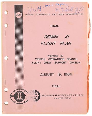 Lot #8063  Gemini 11 Flight Plan - Image 1