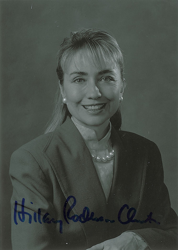 Lot 102 Hillary Clinton Signed Photograph