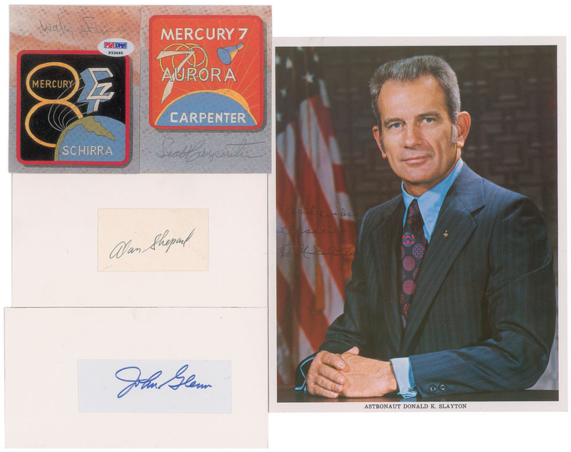 Lot 600 Mercury Astronauts Group Lot