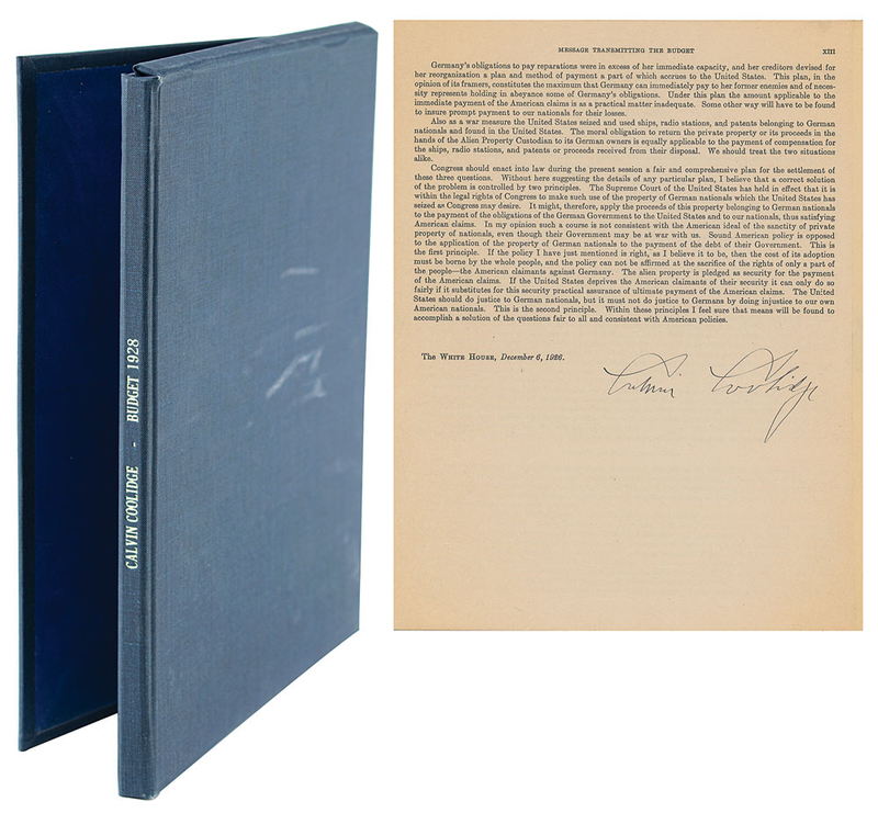 Lot 58 Calvin Coolidge Booklet