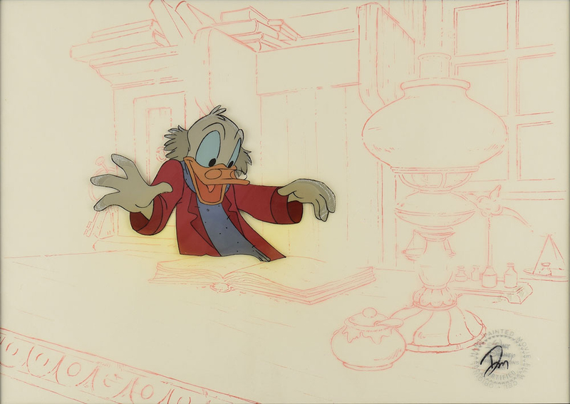 Lot 691 Scrooge McDuck production cel from Mickey's Christmas Carol Production Cel