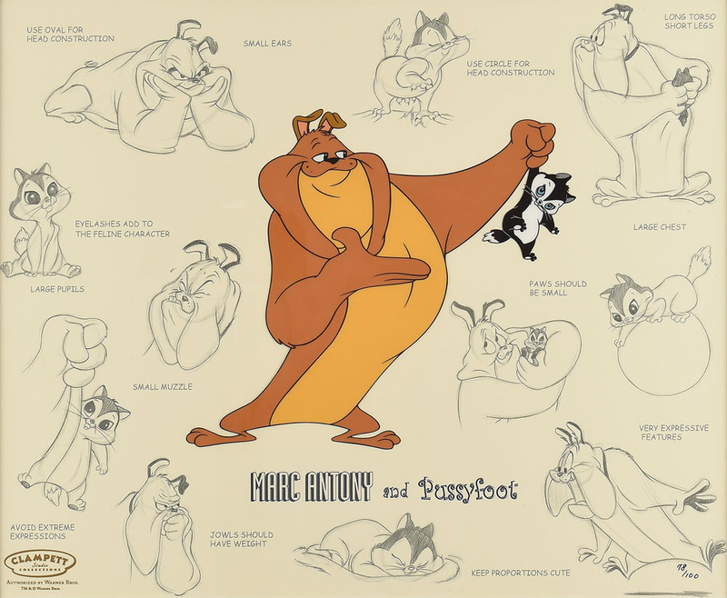 Lot 698 Marc Antony and Pussyfoot limited edition cel from Warner Bros. Animation Limited Edition Cel