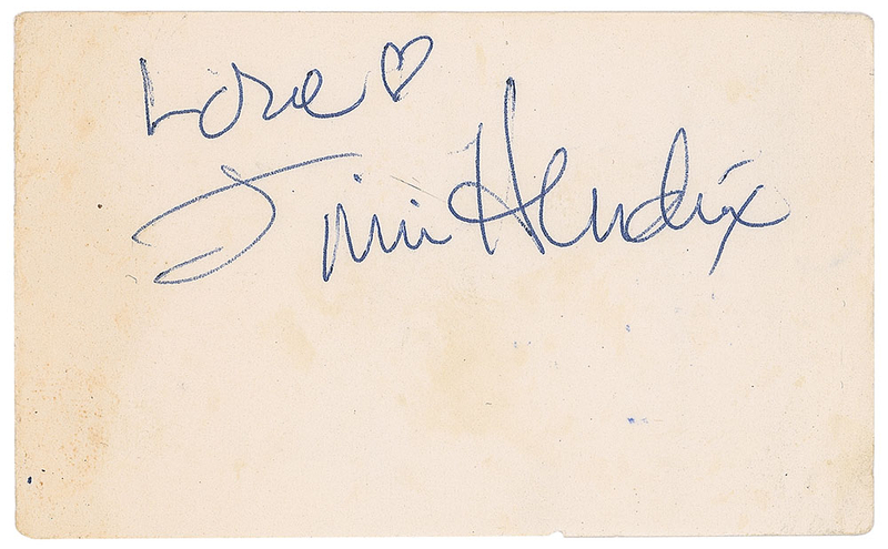 Lot 770 Jimi Hendrix Signature