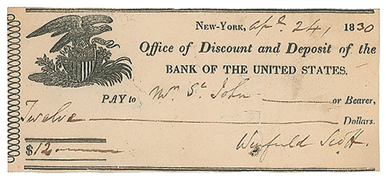 Lot 544 Winfield Scott Handwritten Letter Signed and Check