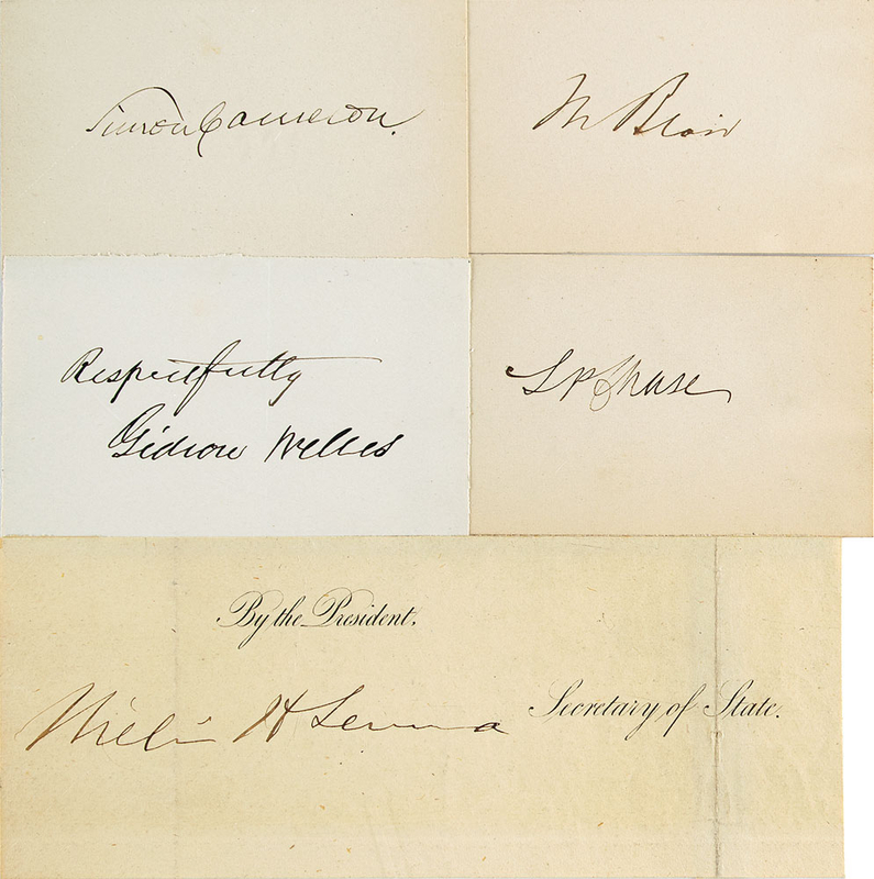 Lot 527 Lincoln's Cabinet Group Lot