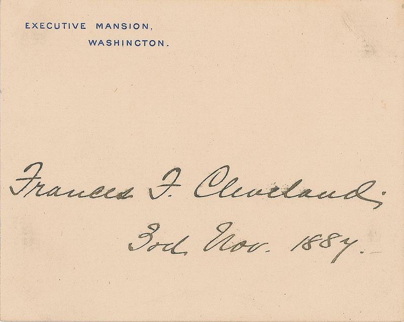 Lot 94 Frances Cleveland White House Card