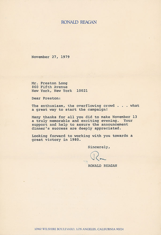 Lot 156 Ronald Reagan: 