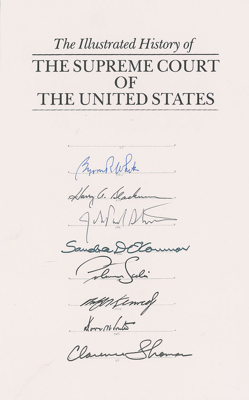 Lot 433 Supreme Court Justices Signatures