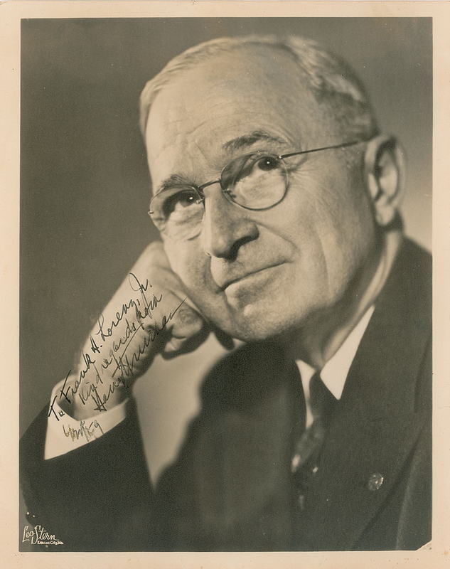 Lot 181 Harry S. Truman Signed Photograph