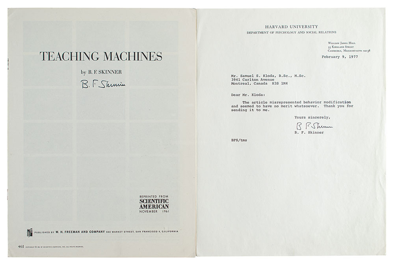 Lot 424 B. F. Skinner Group Lot