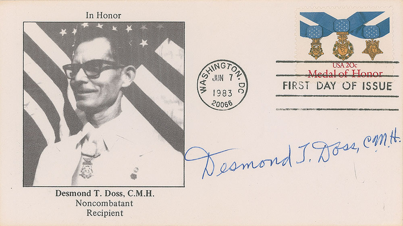 Lot 516 Desmond Doss First Day Cover