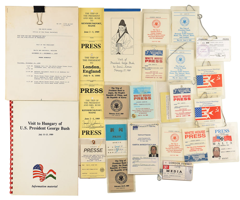 Lot 79 George Bush Press Passes and Booklets