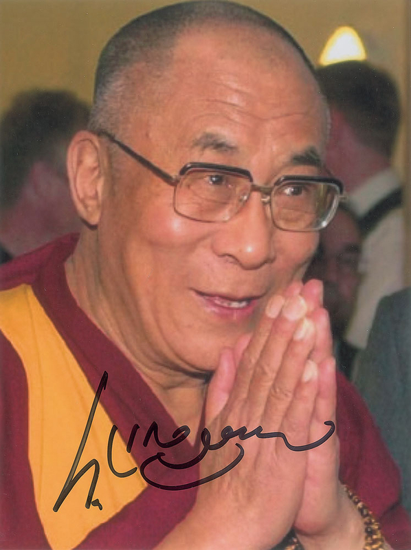 Lot 335 Dalai Lama Signed Photograph