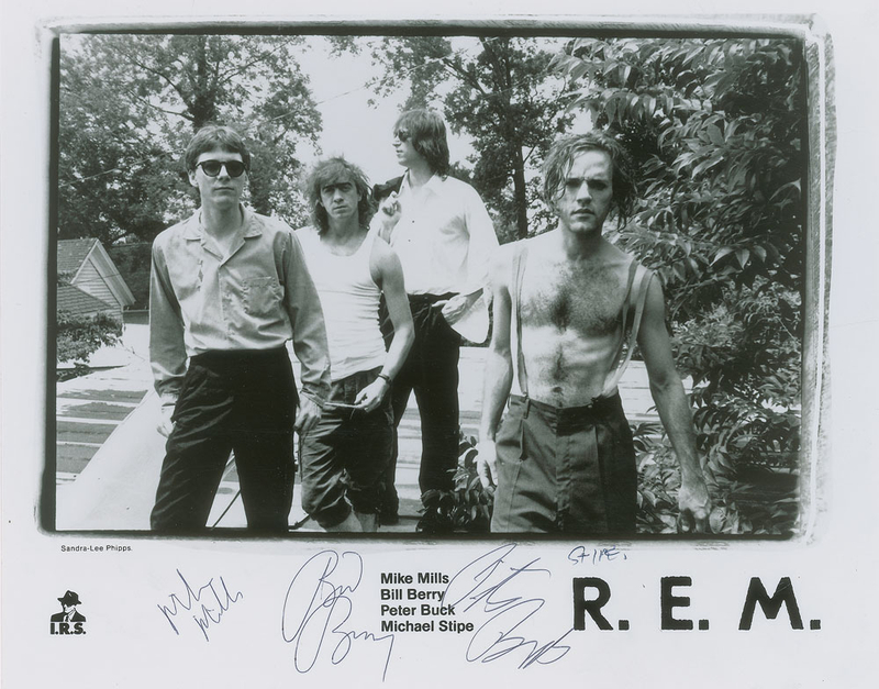 Lot 834 R.E.M. Signed Photograph