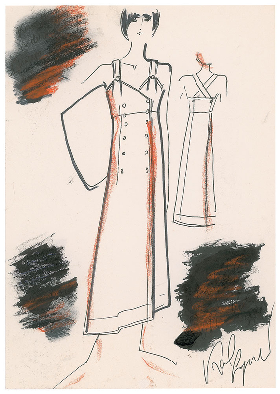 Lot 633 Karl Lagerfeld: Original dress design by Lagerfeld