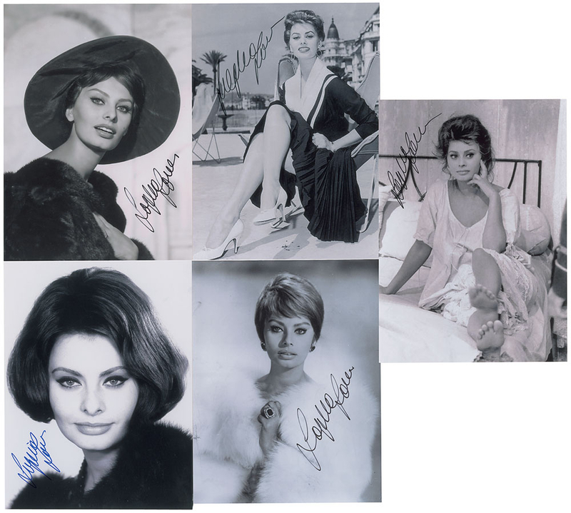 Lot 937 Sophia Loren Signed Photographs