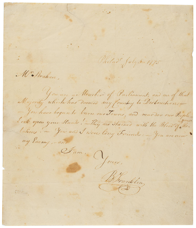 Lot 303 Benjamin Franklin Forgery: 