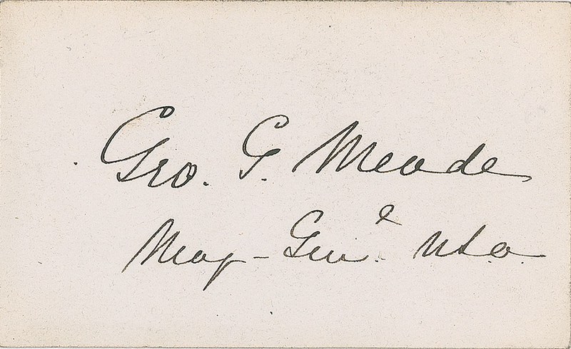Lot 534 George G. Meade Signature