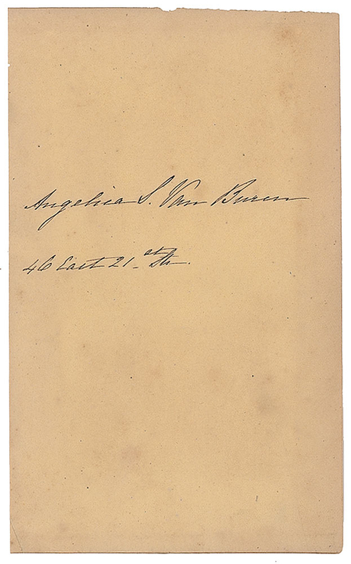Lot 185 Angelica Van Buren Signature