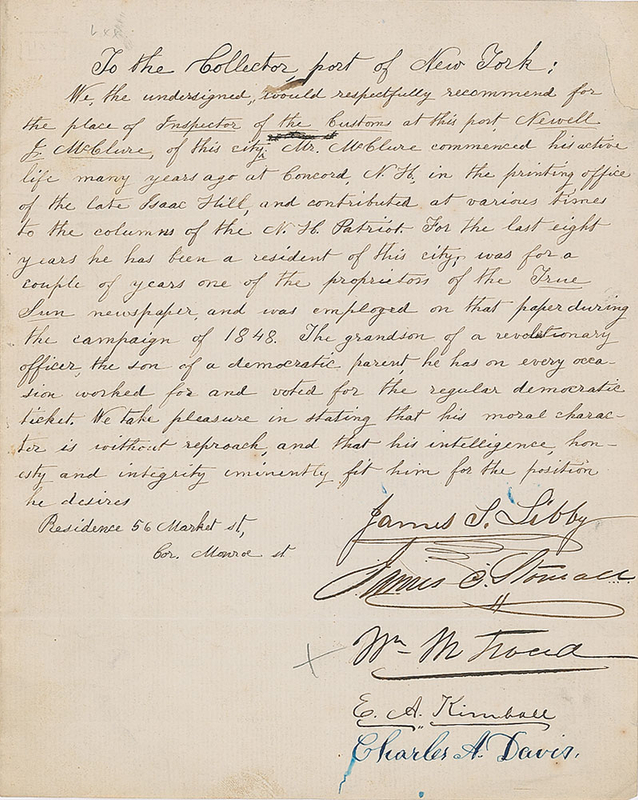 Lot 439 William M. 'Boss' Tweed