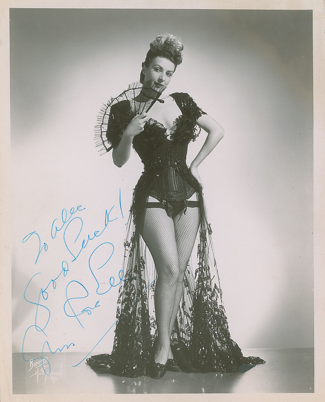 Lot 935 Gypsy Rose Lee Signed Photograph