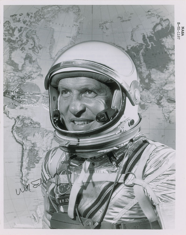 Lot 612 Wally Schirra Signed Photograph