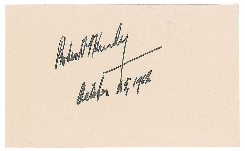 Lot 369 Robert F. Kennedy Signature