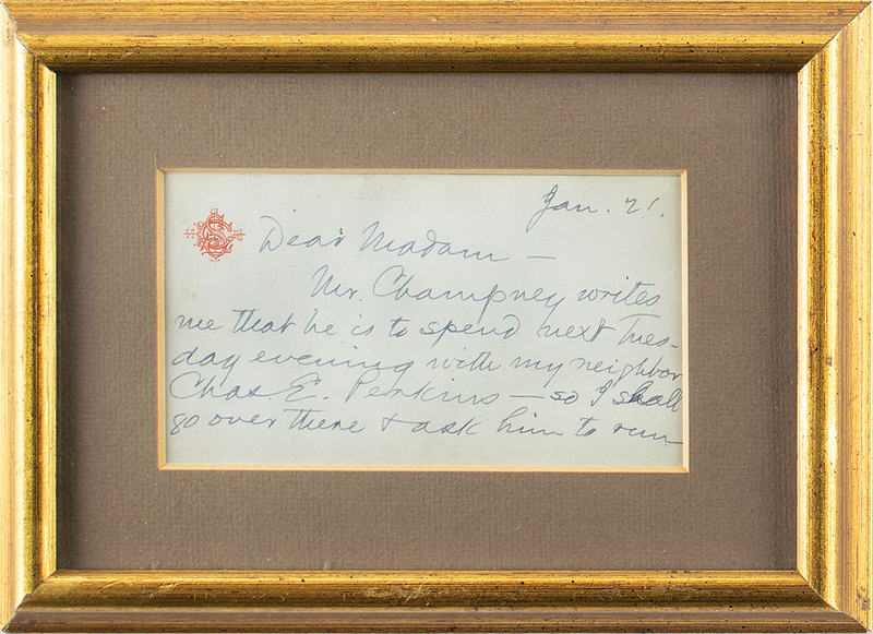 Lot 705 Samuel L. Clemens Handwritten Letter Signed