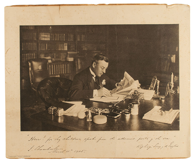 Lot 330 Joseph Chamberlain Signed Photograph